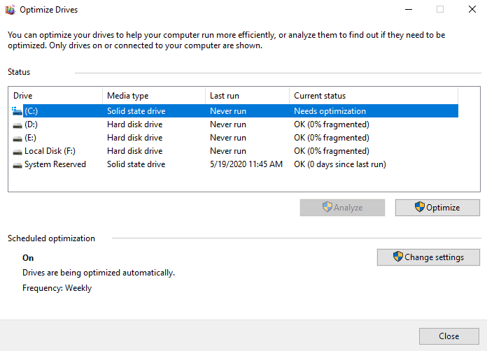 Drive Optimization and Defragmentation in Microsoft Windows