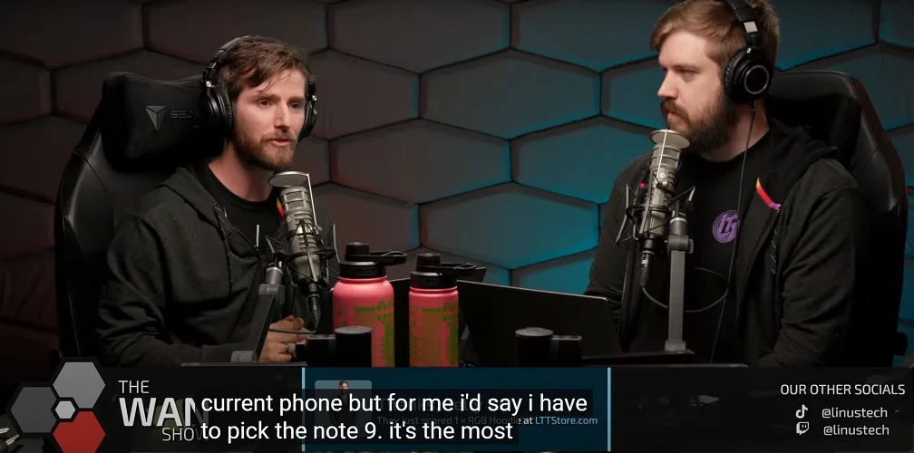 Linus recommending Galaxy Note 9 in 2022
